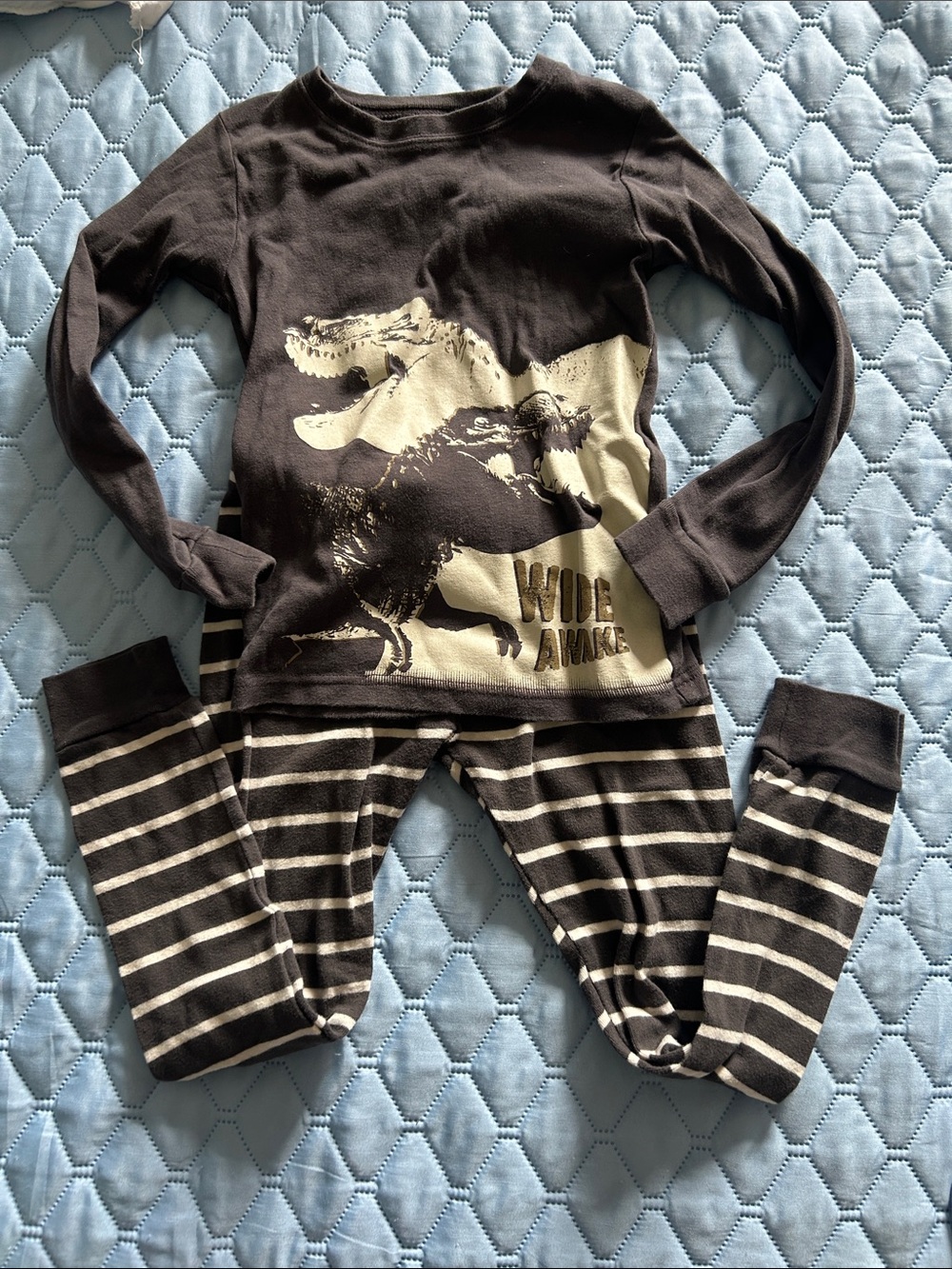 Carter's Brown and Cream Dinosaur Pajama Set